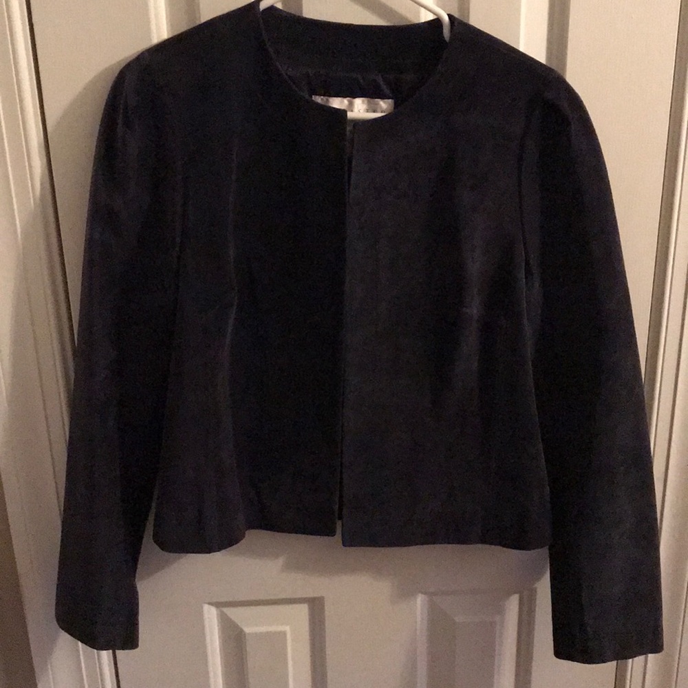 Doncaster Suede Jacket, Dark Purple, Size 8